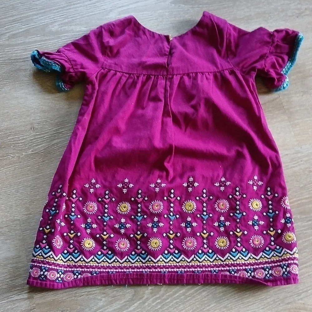 OshKosh B’Gosh Dress Bell Sleeves Embellished Youth Girl's Festival